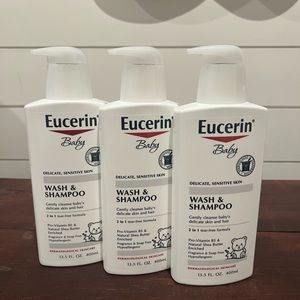 Eucerin Baby Wash and Shampoo (3 pieces)